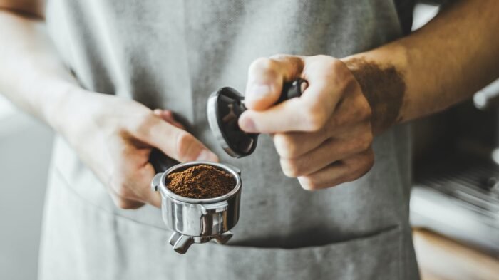 Barista ready for making espresso